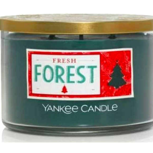 Yankee Candle Accents Fresh Forest 3 Wick Yankee Candle 8oz New